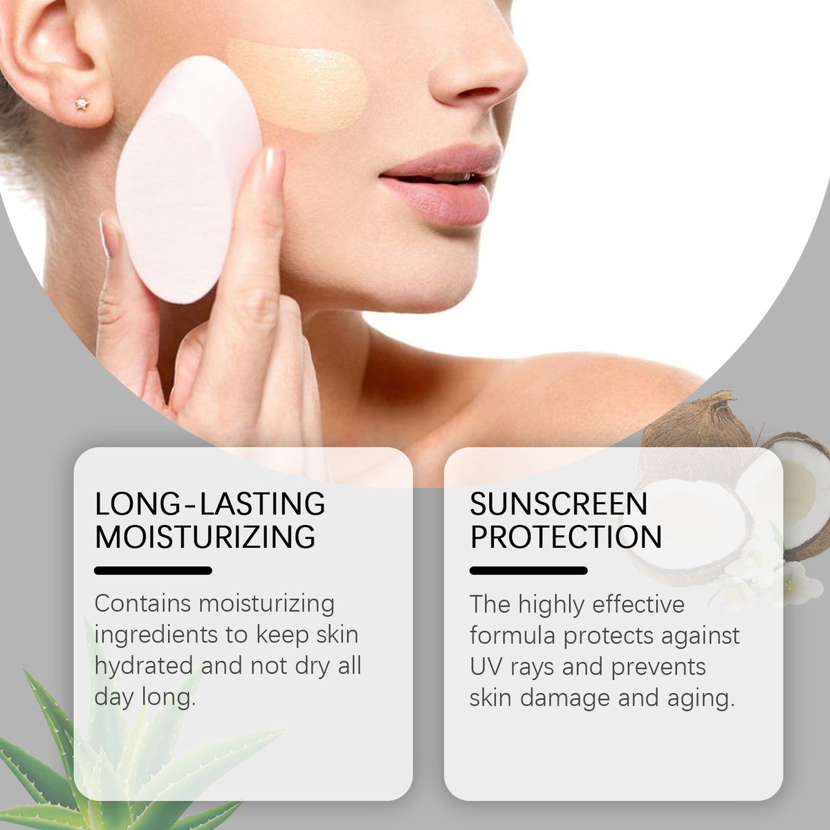 Moisturizing Liquid Foundation 30ml Brightening Rejuvenating Skin Concealer