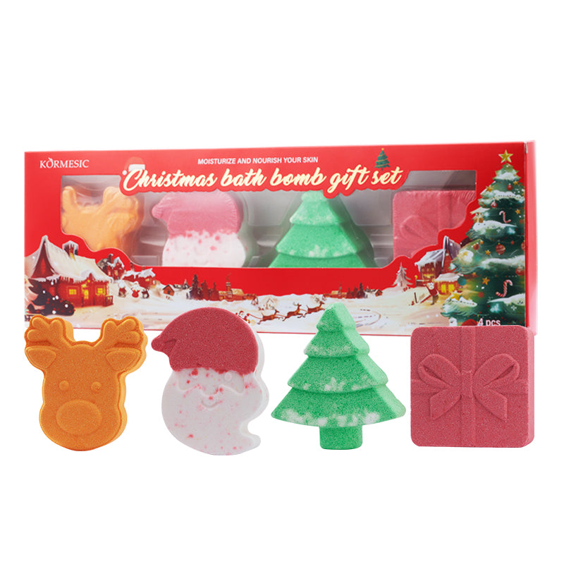 Christmas Bath & Shower Bomb Gift Set 105g - Festive Relaxation Spa Set