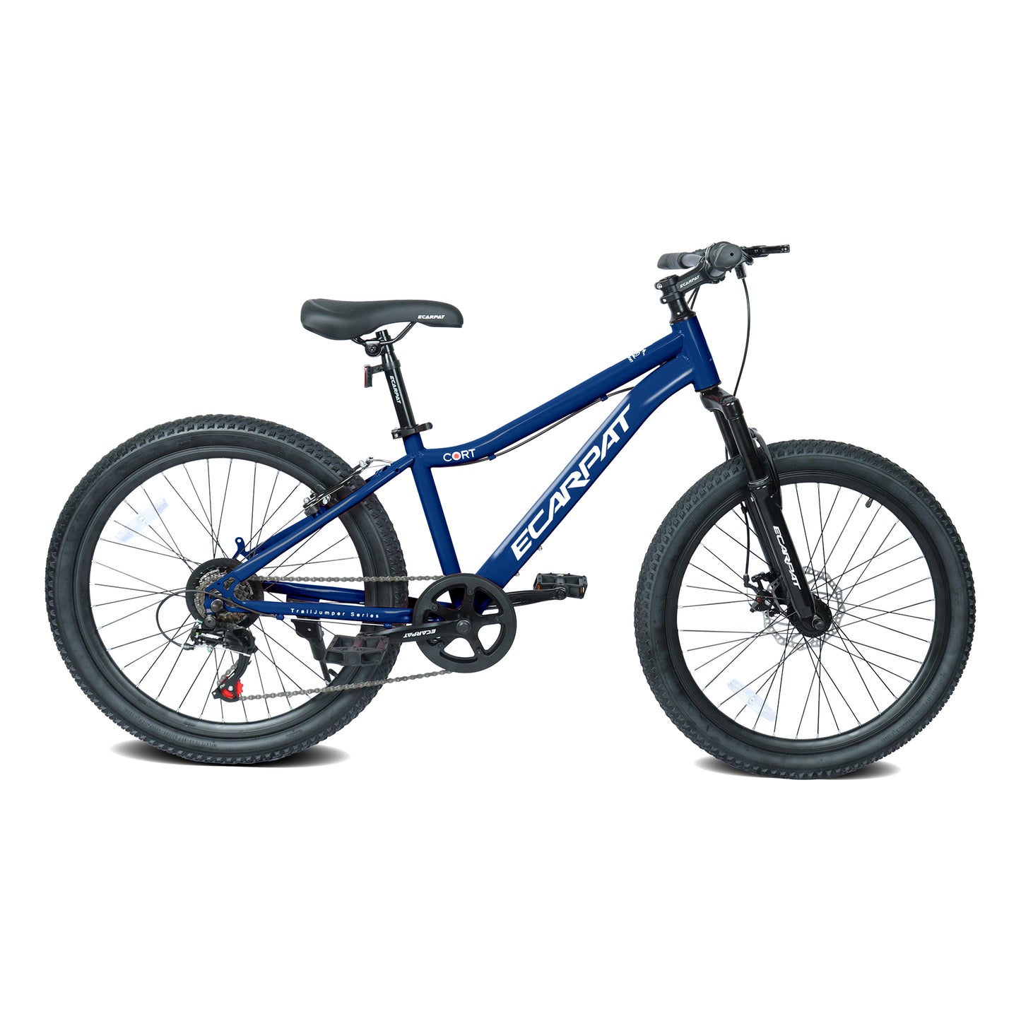 Youth Mountain Bike 24 Inch - 7 Speed, Front Suspension, Disc Brakes