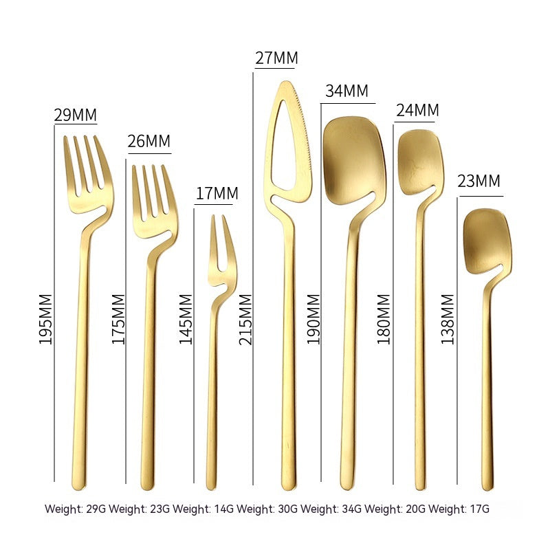 304 Stainless Steel Dinnerware Set - Forks Spoons Knives Kitchen Utensils