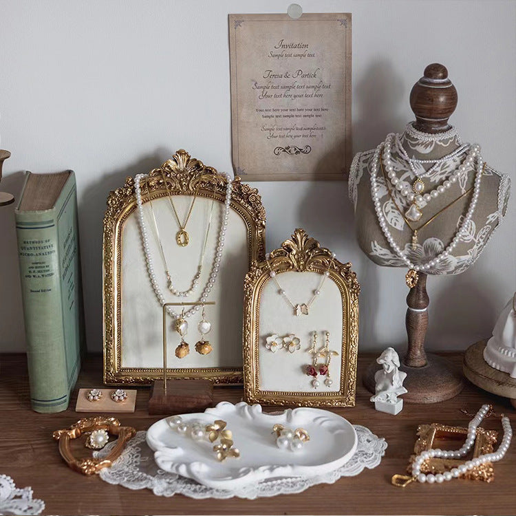 Vintage Photo Frame Jewelry Stand Shooting Prop - Home Storage Organizer