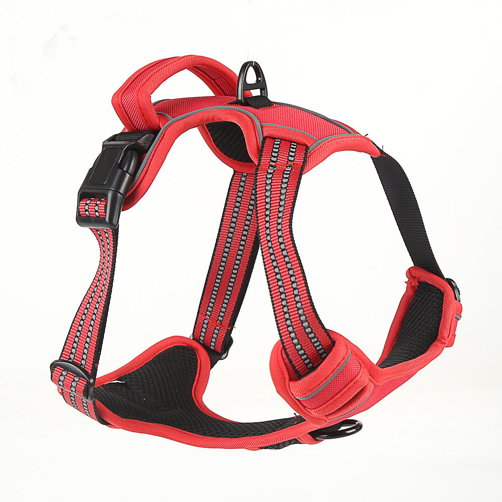 No Pull Breathable Reflective Dog Harness with Adjustable Size and Color Options