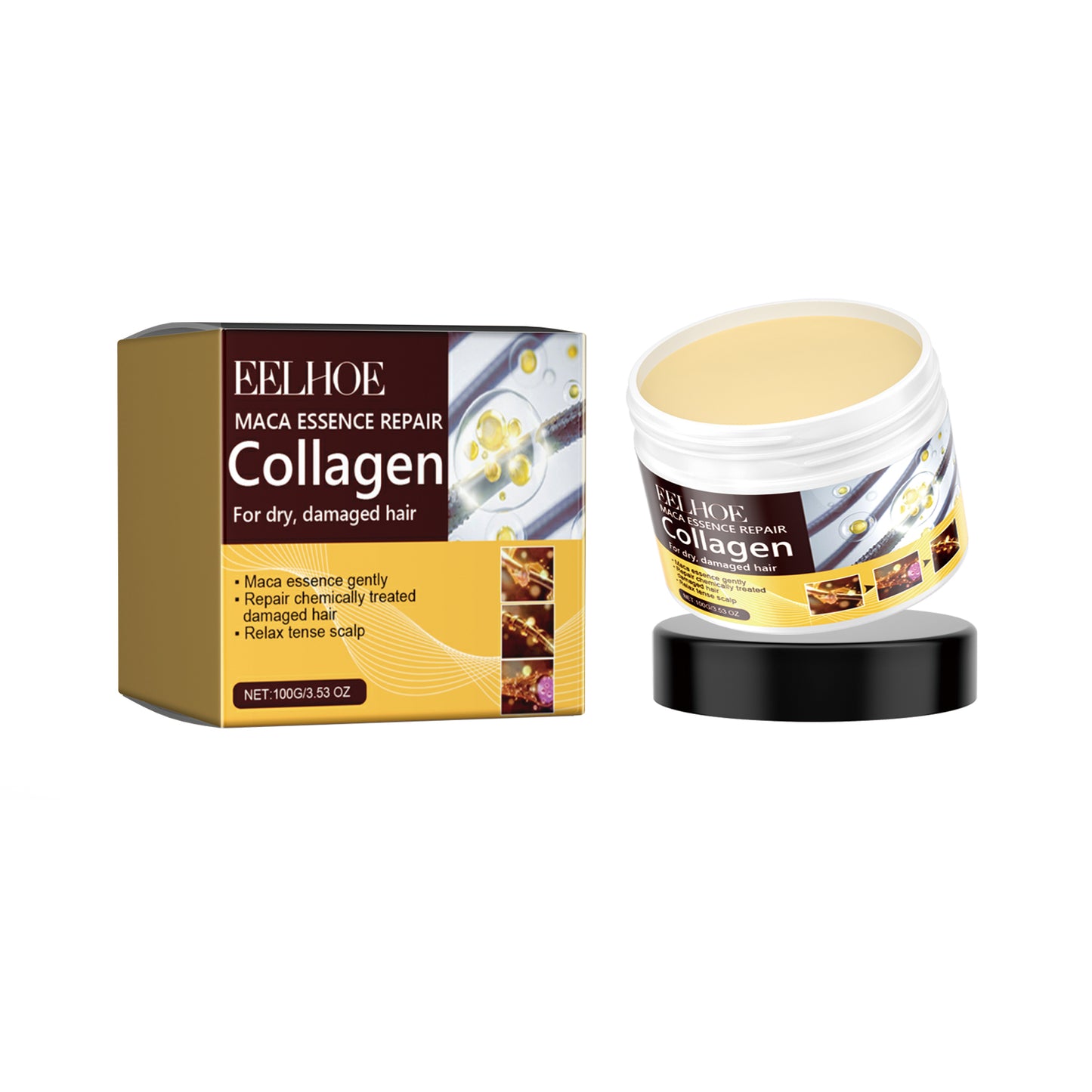 Collagen Hair Repair Mask - Deep Moisturizing & Strengthening Treatment