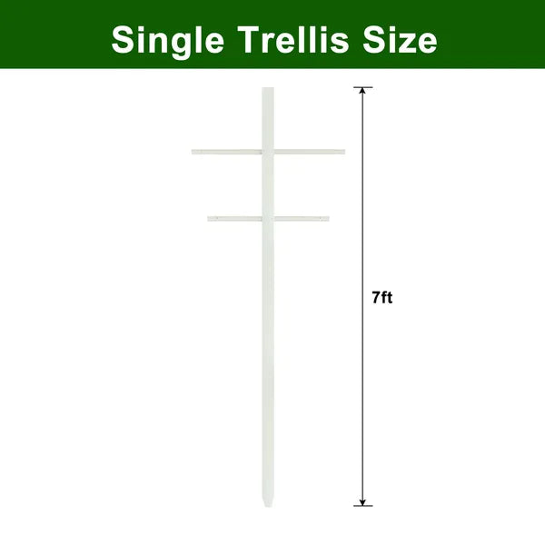 7FT Hollow T-Profile Climbing Trellis for Garden Plants