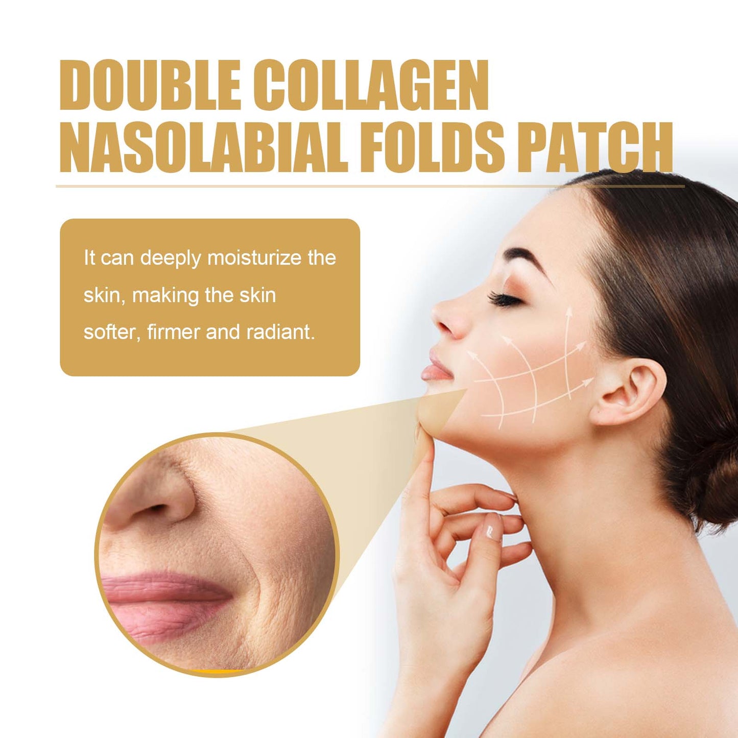 Collagen Nasolabial Fold Patches - Anti-Wrinkle & Firming Facial Treatment