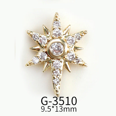 Diamond-Studded Nail Art Accessories with Zircon - Multiple Styles