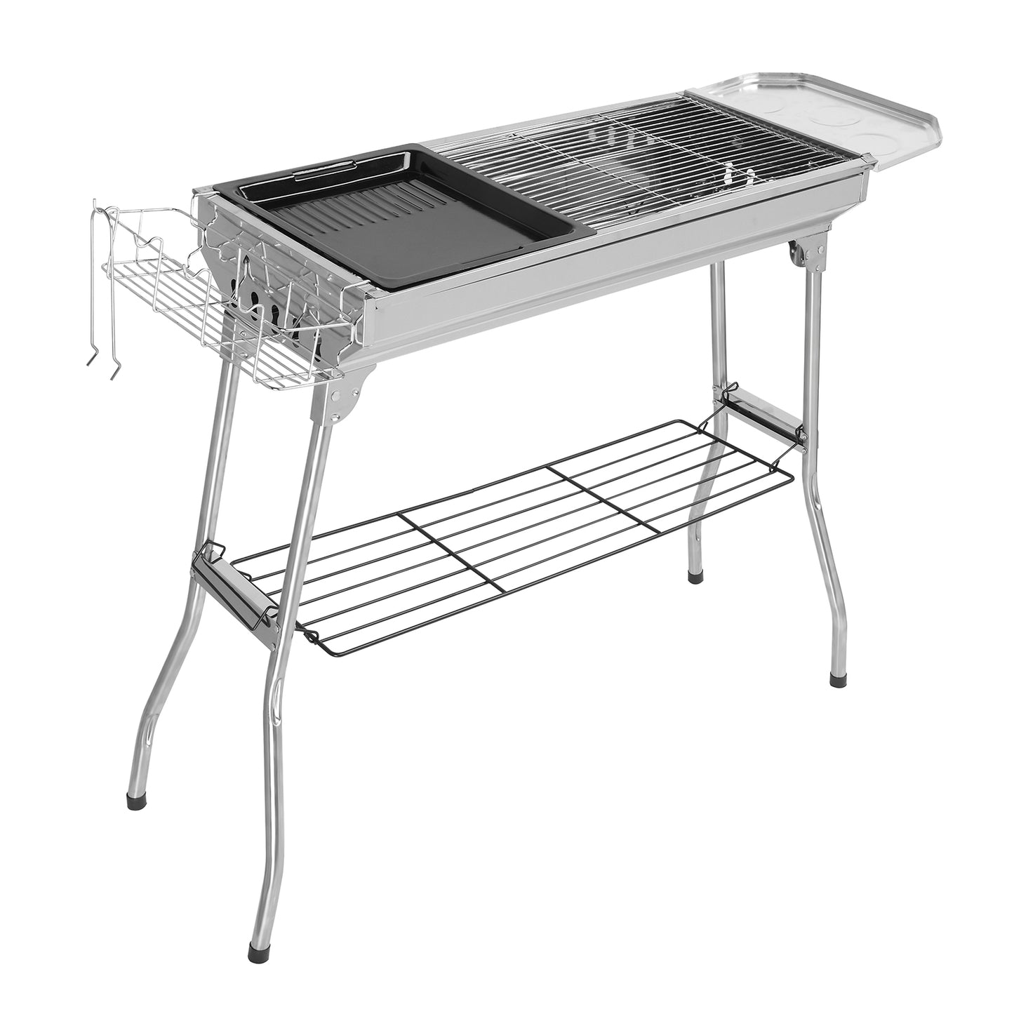 Portable Stainless Steel Barbecue Grill - 100x31x71cm