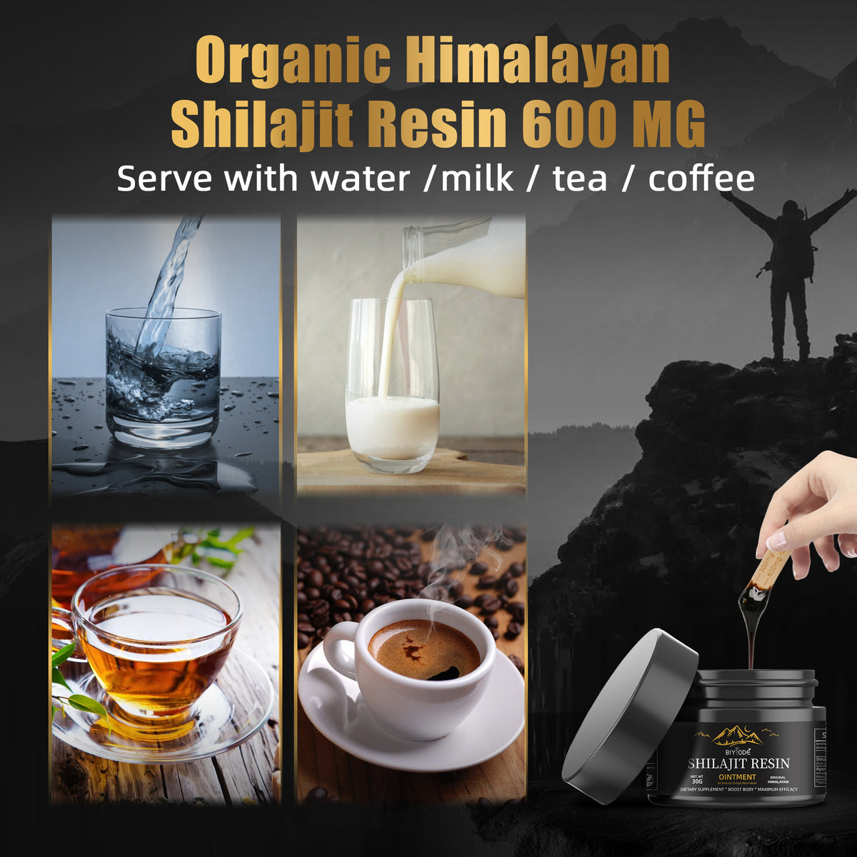 Natural Himalayan Shilajit Resin Supplement for Energy & Immunity - 30g