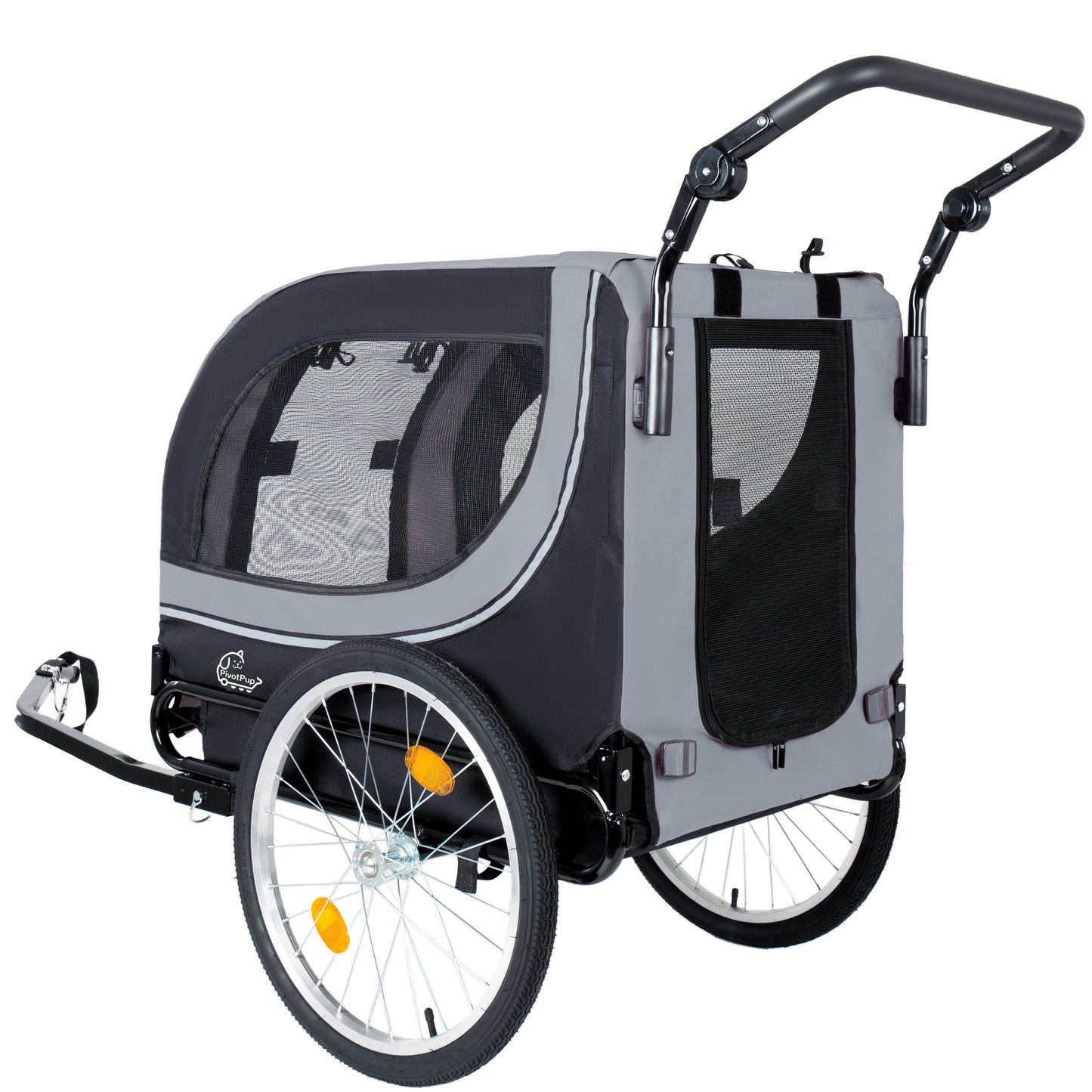 2-in-1 Bike Trailer & Pet Stroller For Dogs Up To 100lbs Foldable