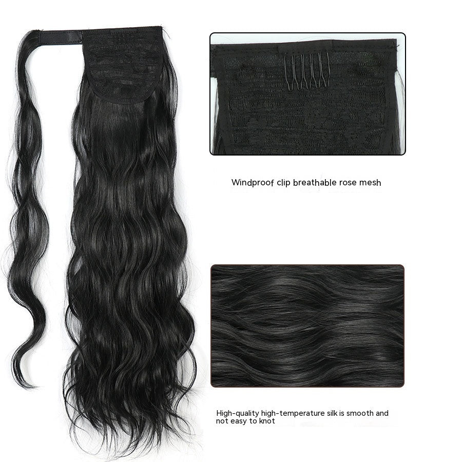 Curly Ponytail Hairpiece with Velcro Closure for Ladies - Multiple Colors