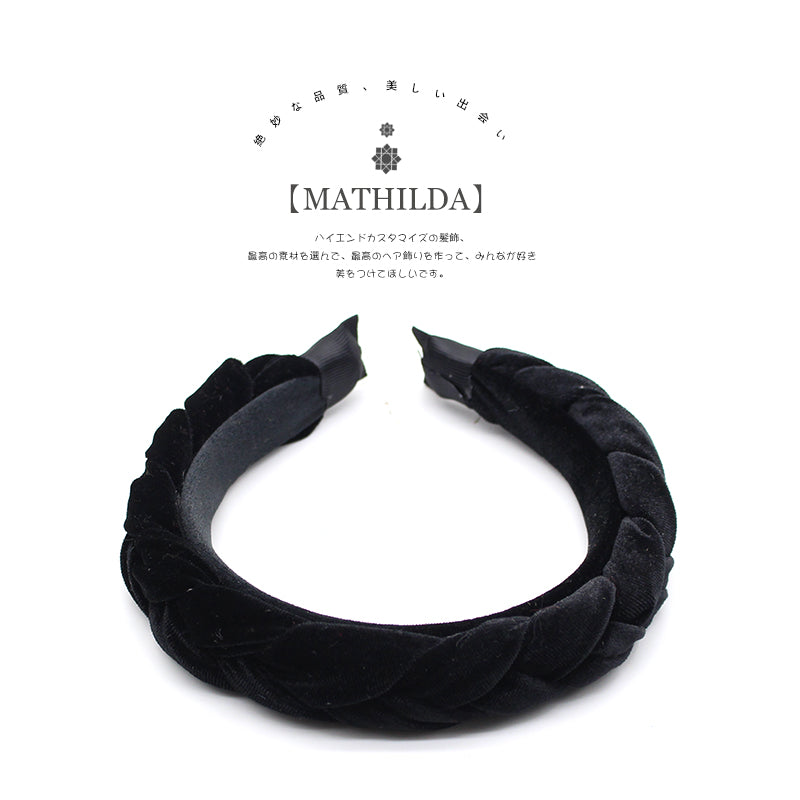 Velvet Braided Headband - Multiple Colors