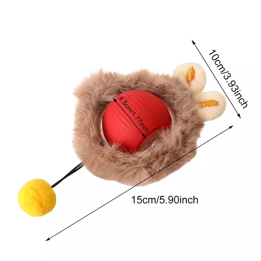 Interactive Cat Chase Toy Ball with Lights and Self-Rotation – Durable Silicone, Multiple Modes