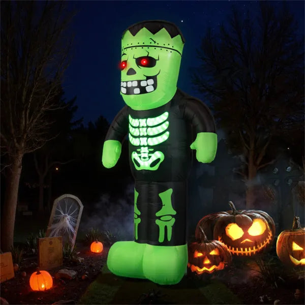 LED Inflatable Frankenstein Decor - 8.4ft Waterproof Halloween