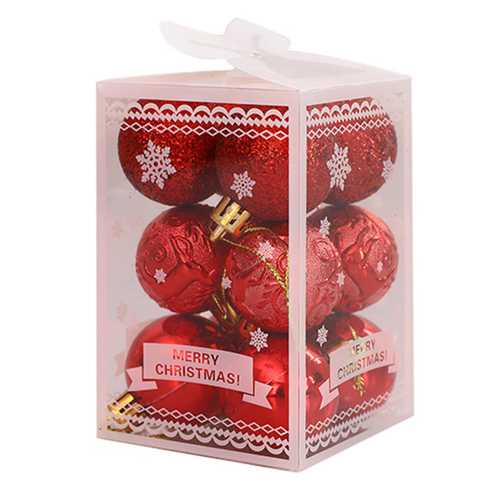 Christmas Tree Pendant Decorations Set - Festive Holiday Ornaments - 12PCS