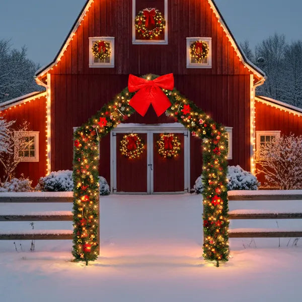 Christmas Artificial Tree Archway Decoration - PVC Holiday Entrance