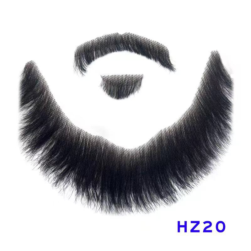 Hand-Woven Fake Beard & Eyebrow Makeup Props for Film & TV