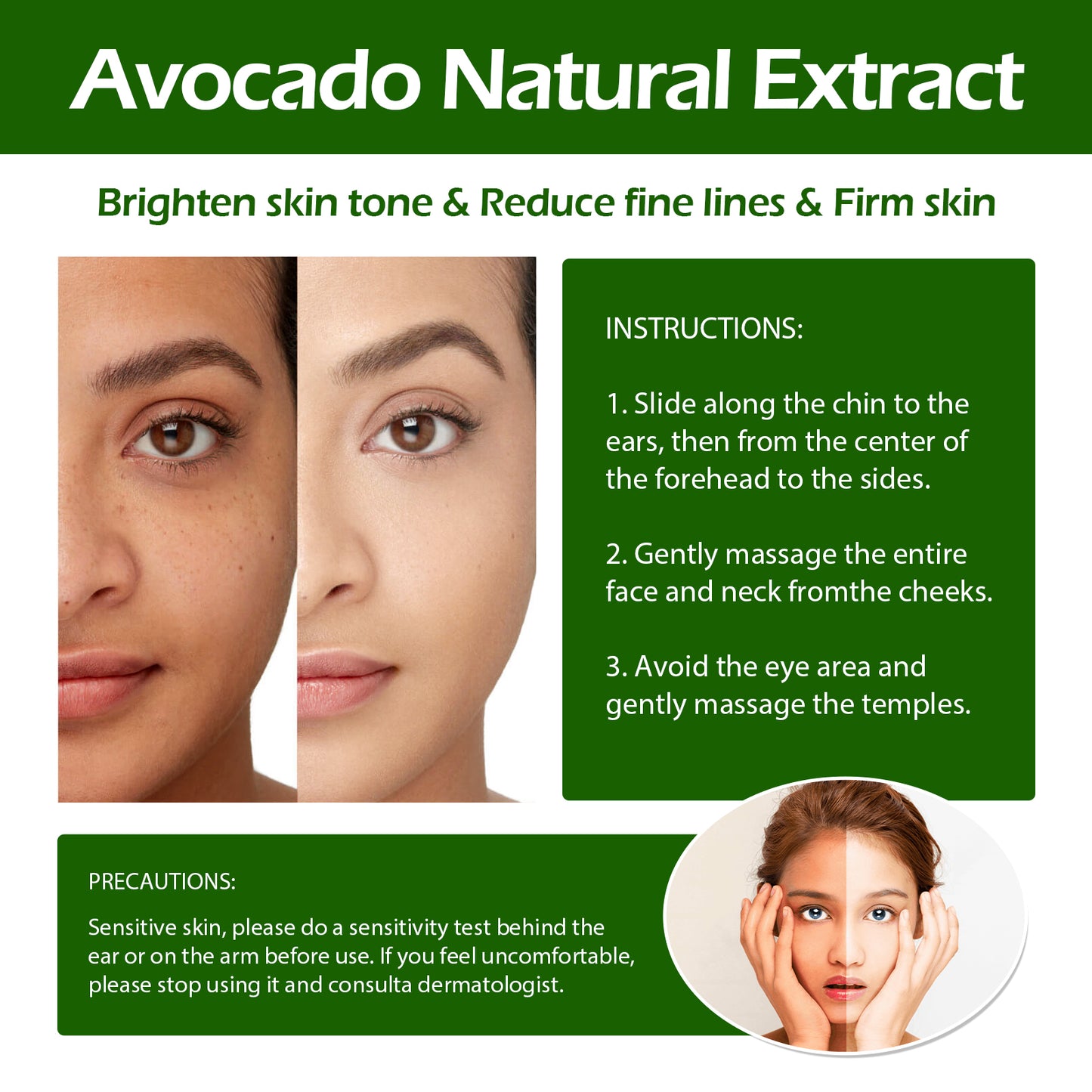 Avocado Facial Serum - Brightening & Anti-Aging Skin Essence
