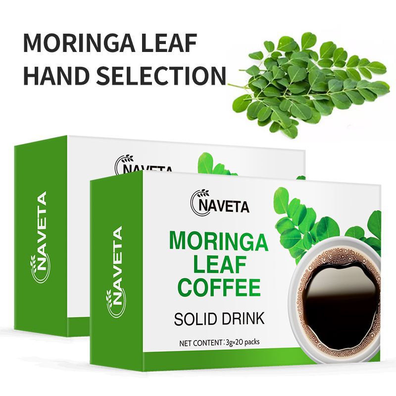 Moringa Leaves Black Coffee - Natural Ground Coffee for Health & Energy - 3g x 20 Packs