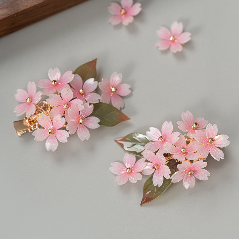 Vintage Floral Cheongsam Headpiece - Pink