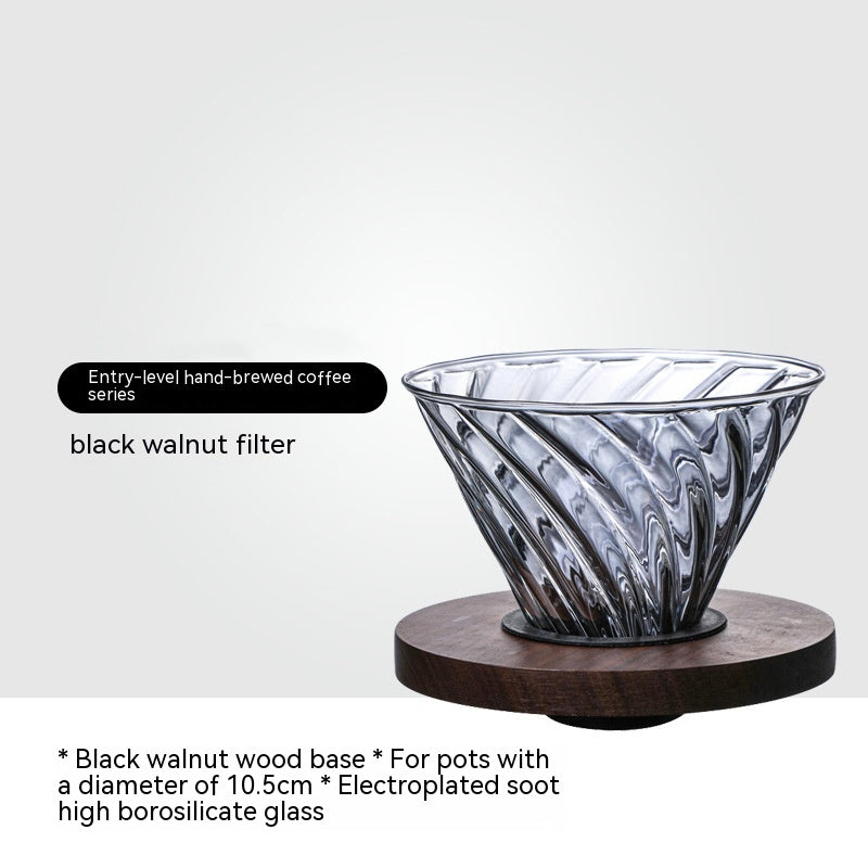 Glass Coffee Pot with Filter and Cloud Design - Handmade Kitchen Accessory