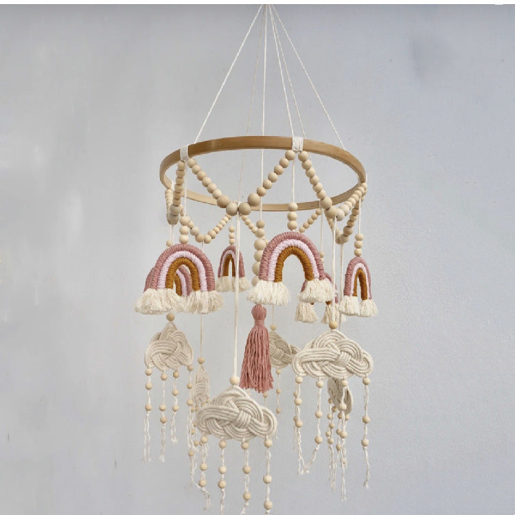 Nordic Style Baby Room Handwoven Pendant Light - Cotton Hanging Lamp