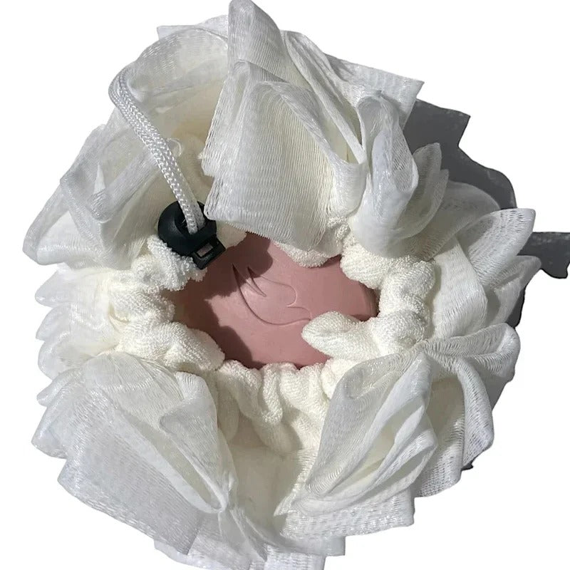 Travel Two-in-One Face Wash and Bath Loofah Towel - Multi-Color