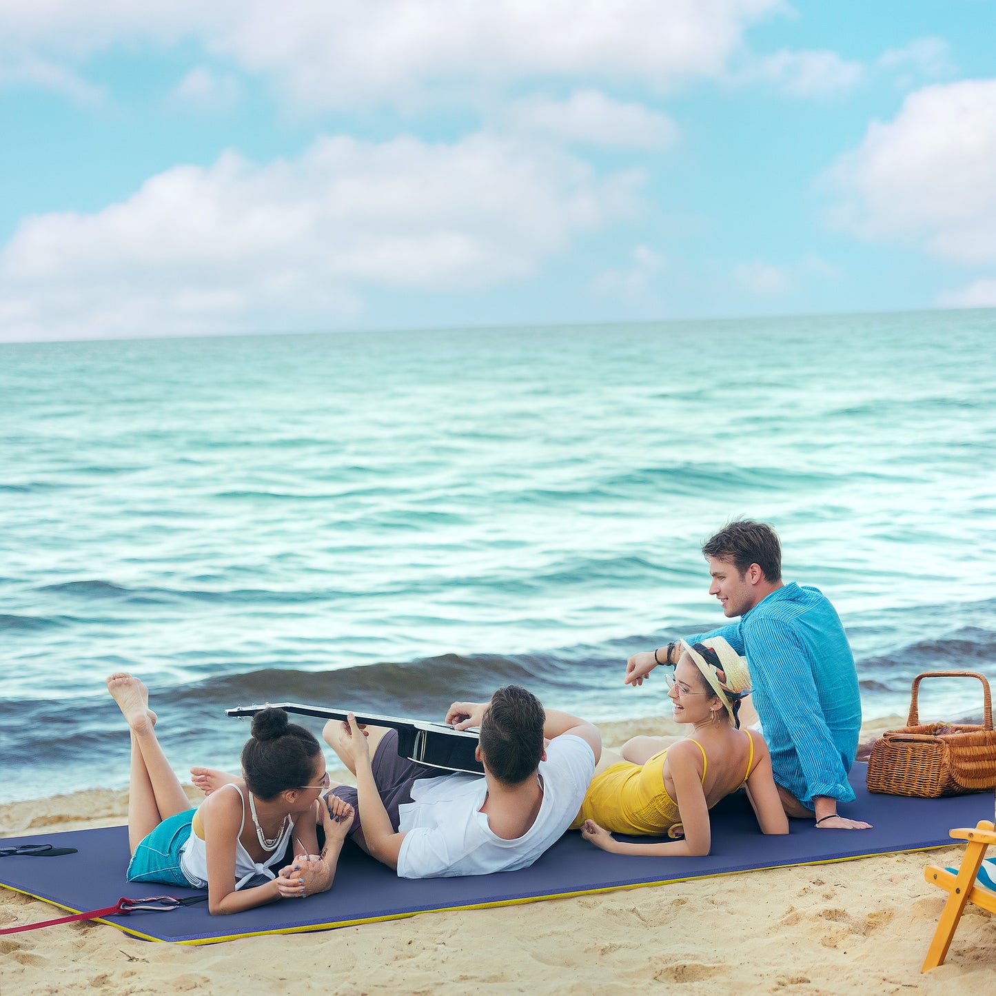 Lily Pad Floating Water Mat for 2 Adults - Blue