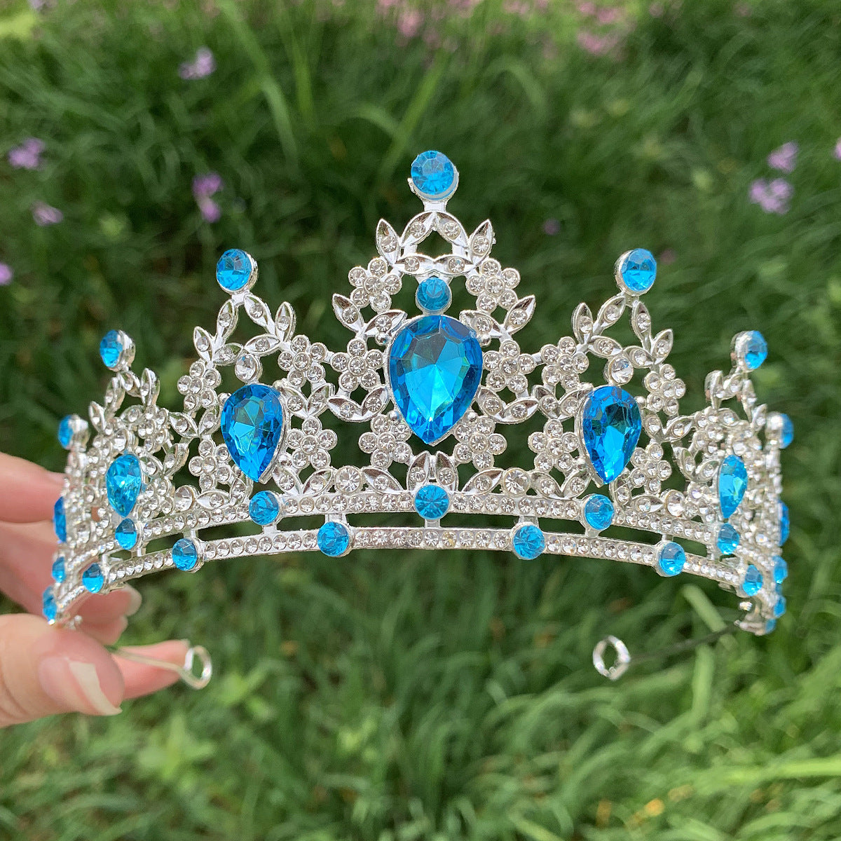 Rhinestone Crown Headband Wedding Hair Accessory