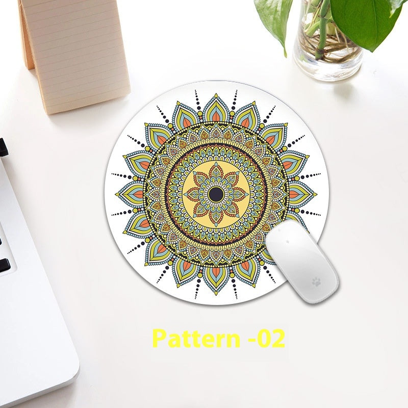 Ethnic Pattern Round Table Mat - Small Thickening Non-Slip Kitchen Accessory