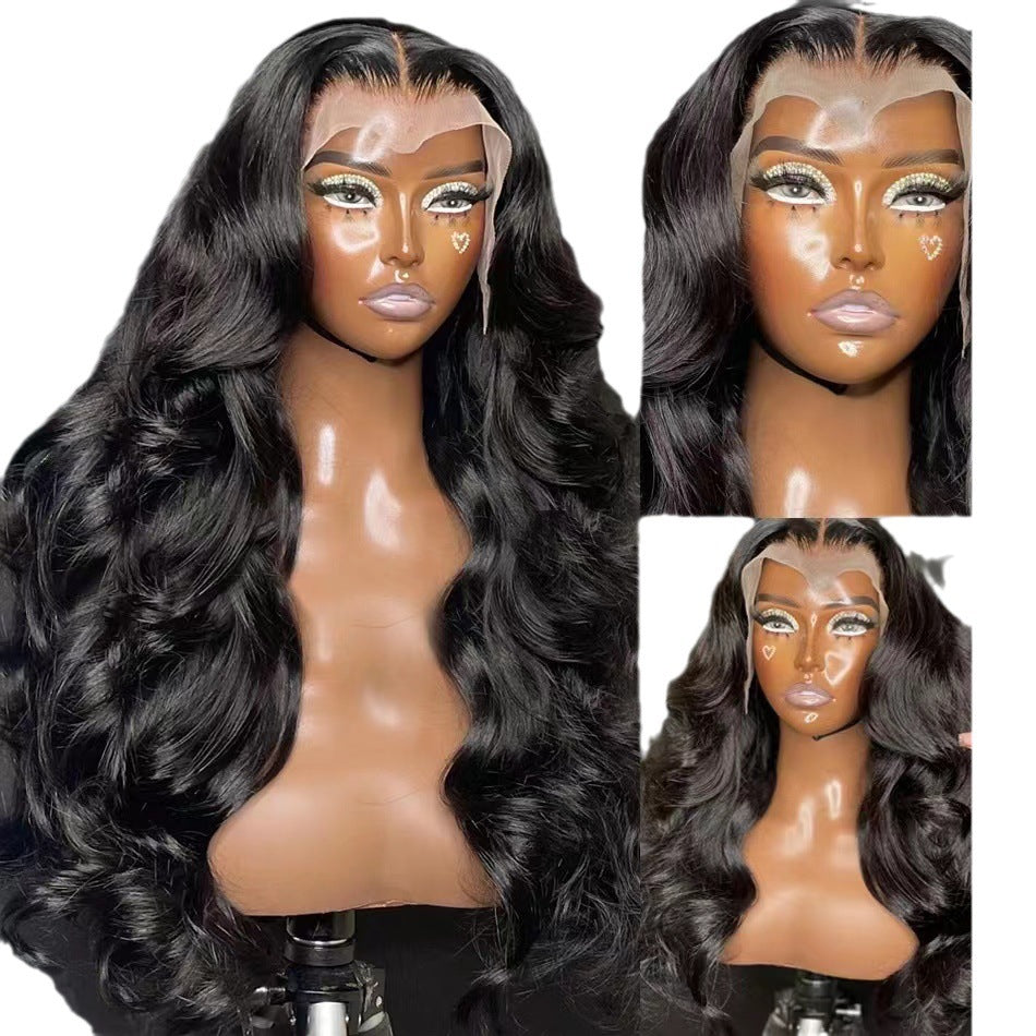 Long Curly Wig with Lace Front Cap for Women - Heat-Resistant Synthetic Hair