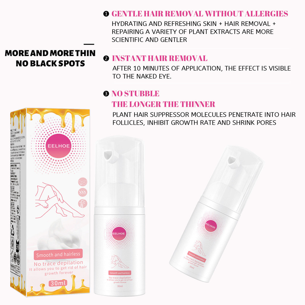 Honey Mousse Hair Removal Spray - 100ml
