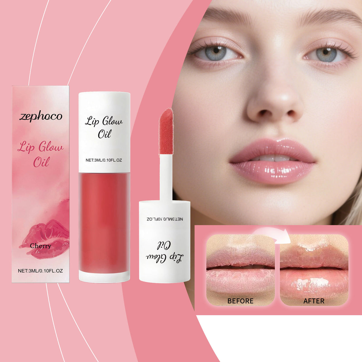 Moisturizing Cherry Lip Gloss Oil - 3ml Lip Makeup