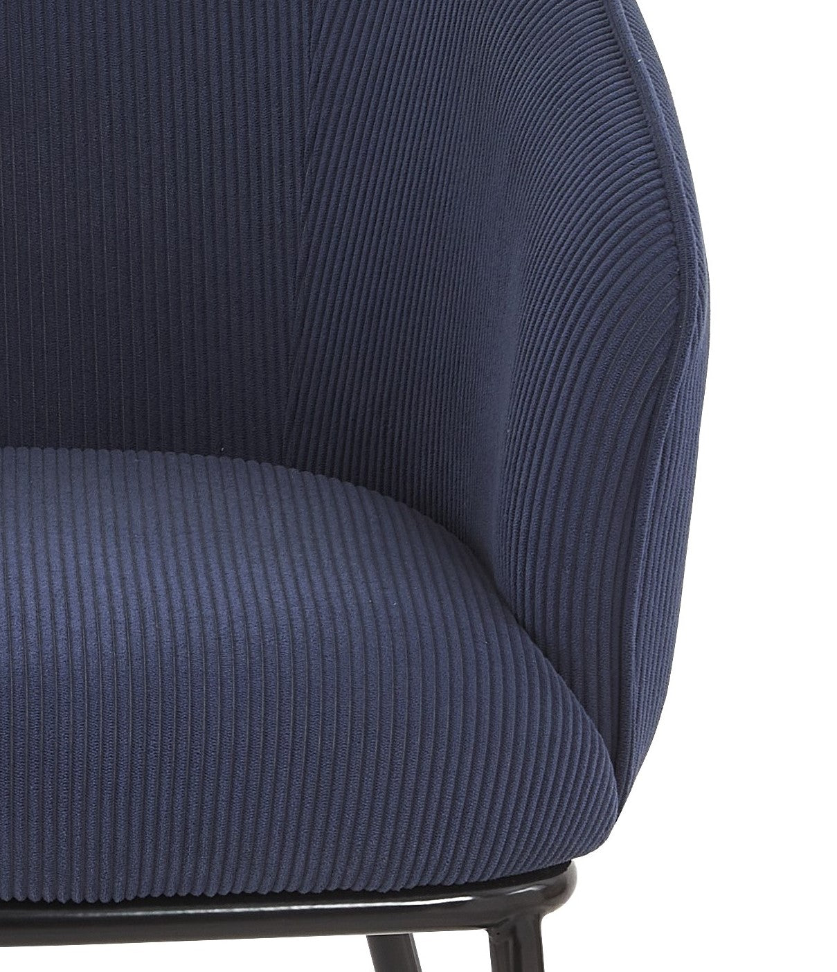 Modern Corduroy Accent Chair, Upholstered Armchair With Metal Legs,