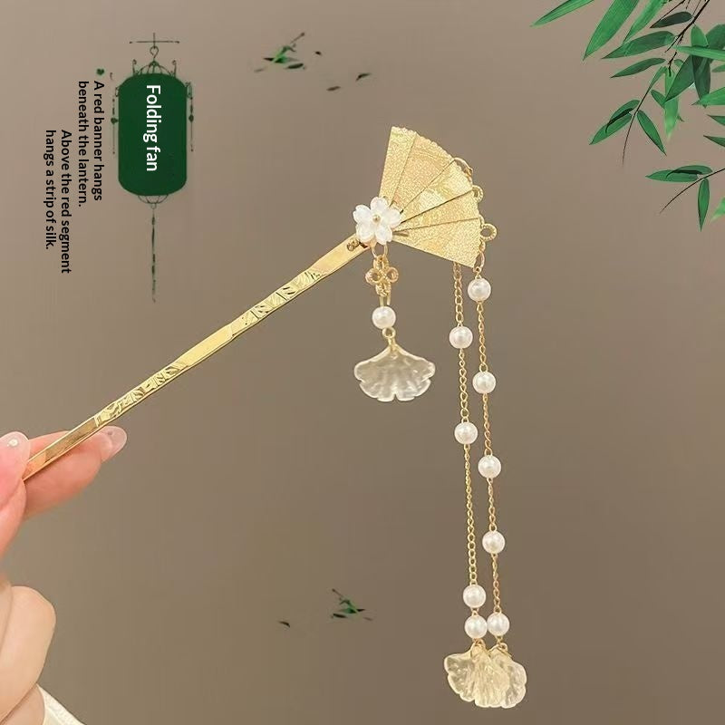 Vintage Floral Tassel Hairpin Set - Elegant Versatile Hair Accessories