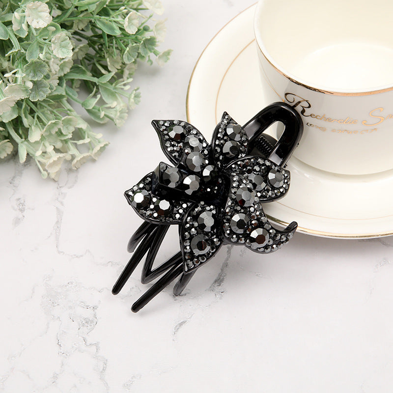 Women's Hair Clip Duckbill Claw - Rhinestone
