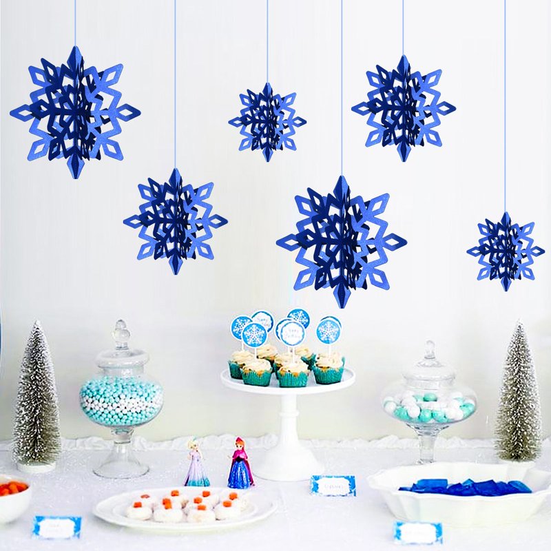 Holiday Paper Snowflake Decorations String Pendant for Festive & Party Decor