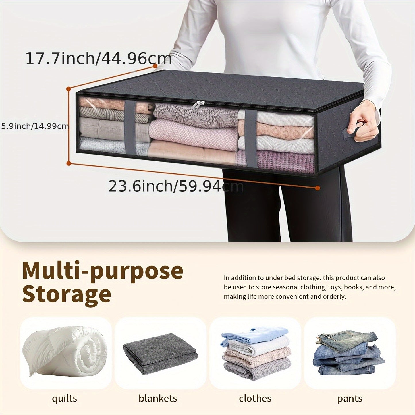 Foldable Large Capacity Moisture-Proof Clothes and Quilt Storage Bag
