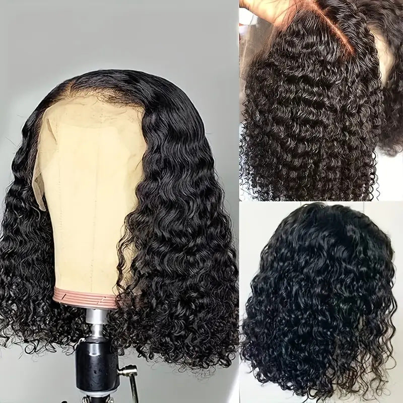 Short Afro Wig with Curling Volume for Women - Synthetic Full-Head Hairpiece