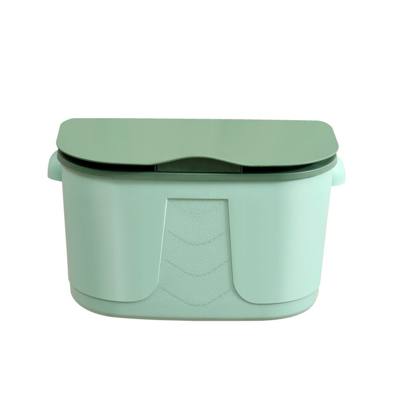 Wall-Mounted Trash Can for Bathroom and Kitchen - 7L Plastic Storage Bin