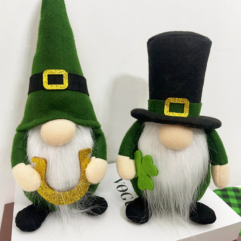 St. Patrick's Day Green Hat Doll Decoration - Festive Home Ornament