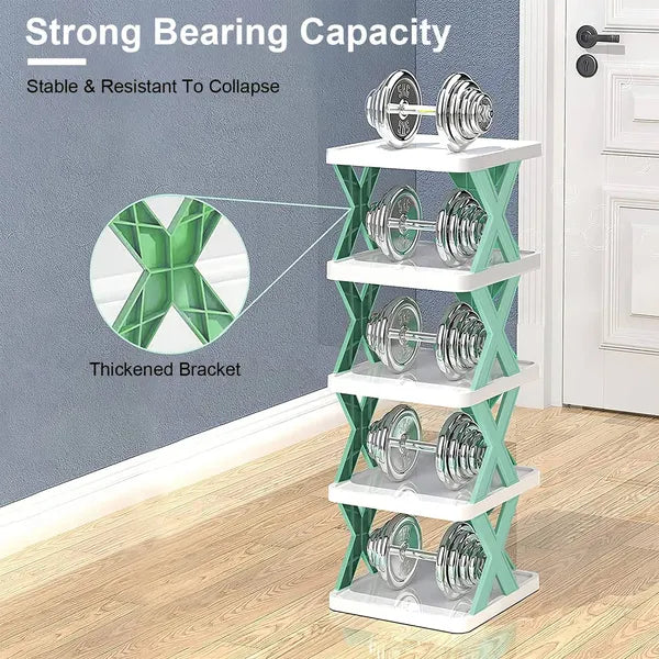 9Tier Narrow Entryway Shoe Rack Free Standing Vertical Organizer