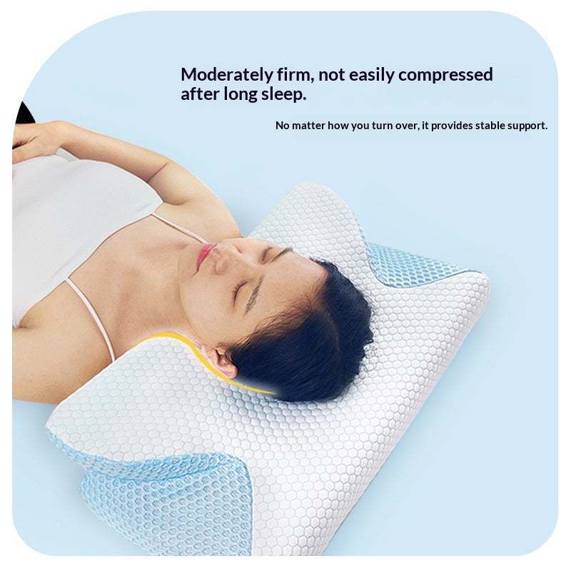 Slow Rebound Memory Foam Neck Pillow - Supportive Travel & Office Cushion