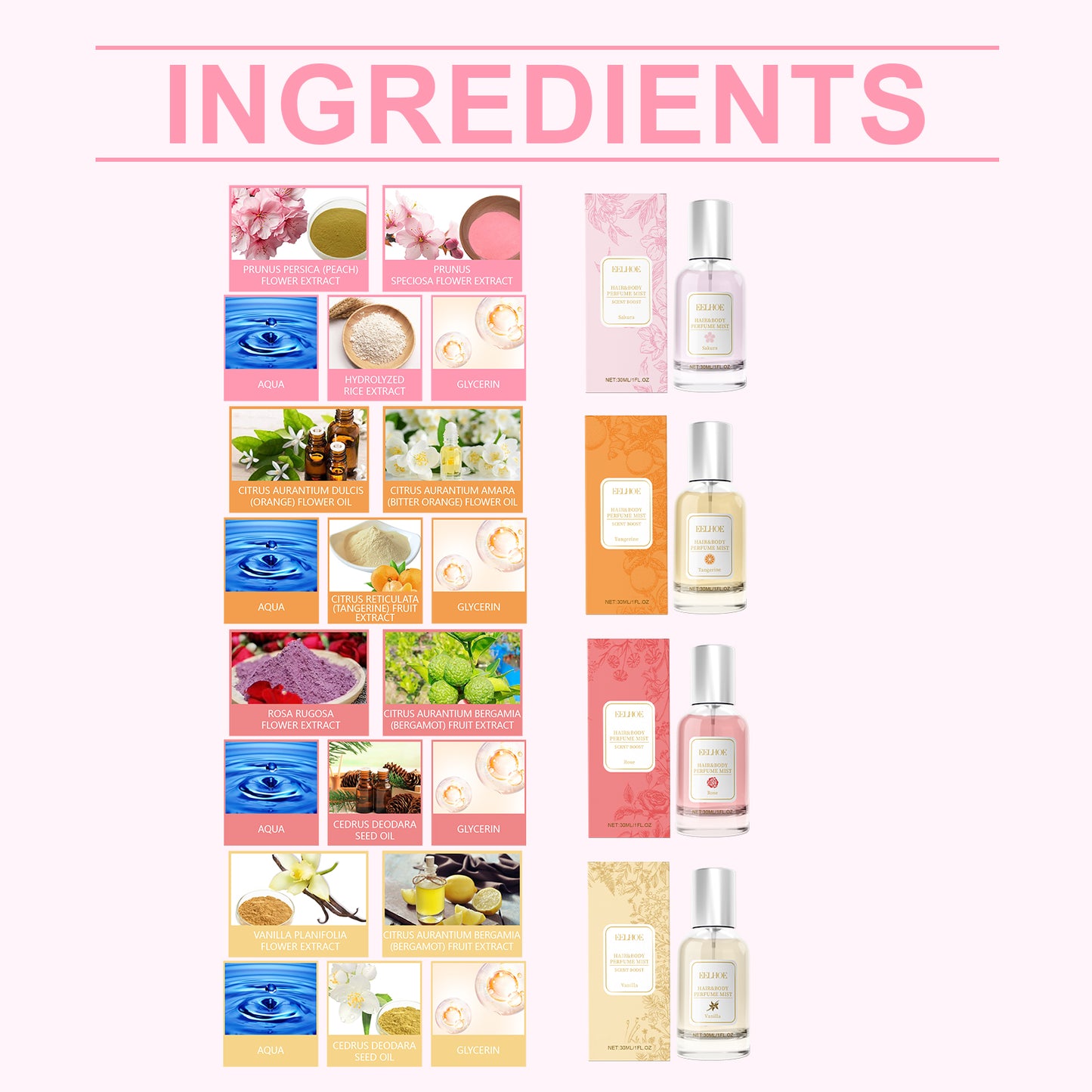 Orange Neroli Body and Hair Fragrance Spray - Long-Lasting Scent