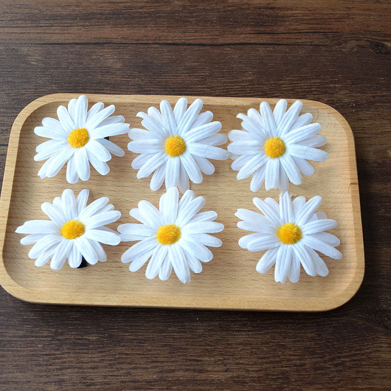 Large Daisy Flower Duckbill Hair Clips Set - Handmade Hair Accessories for Women