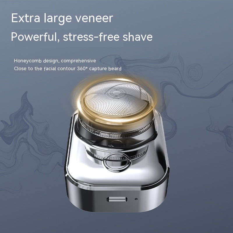 Mini Electric Portable Shaver Waterproof Rechargeable Razor Silver