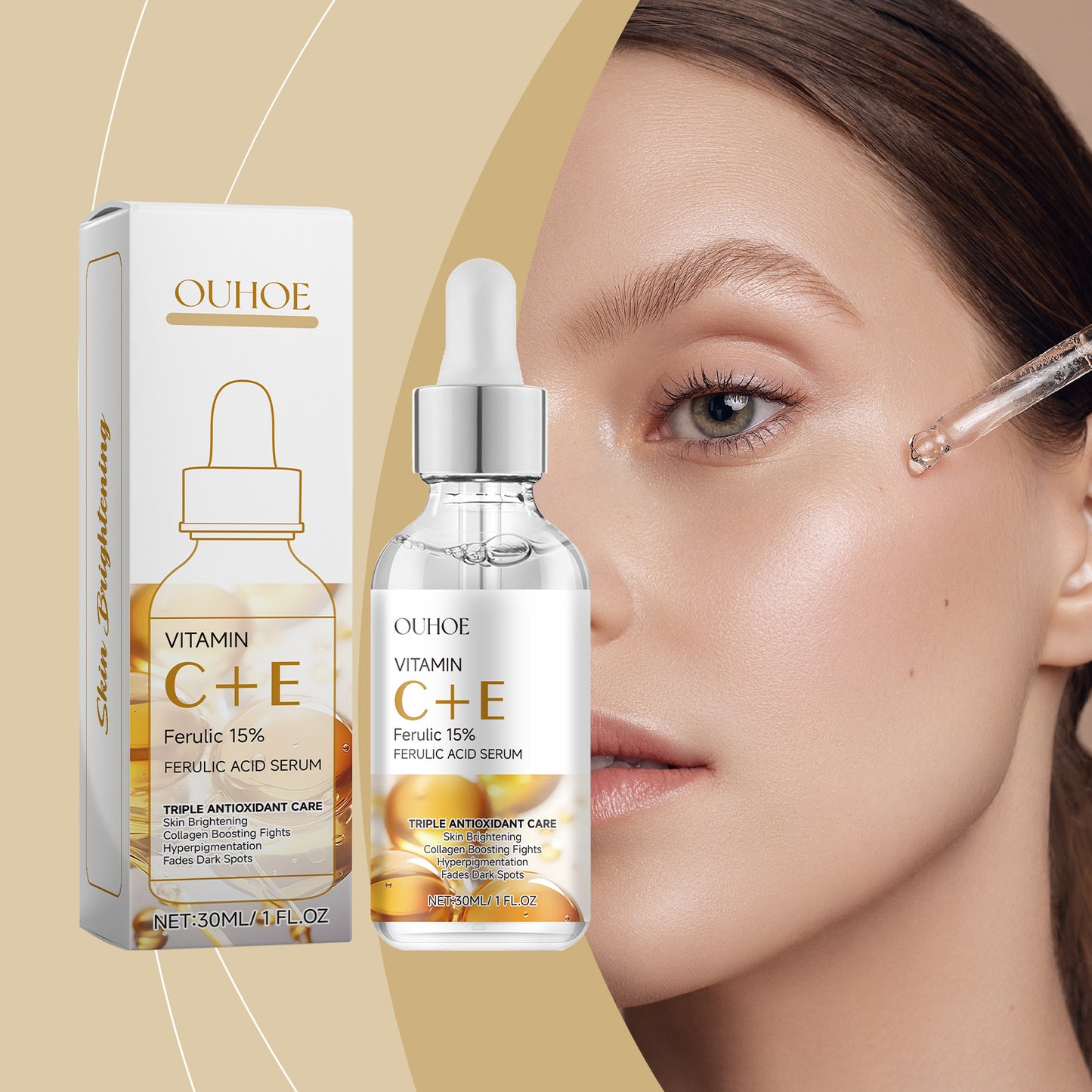 Facial Firming Serum with Vitamin E & Peptides - 30ml Anti-Aging Essence