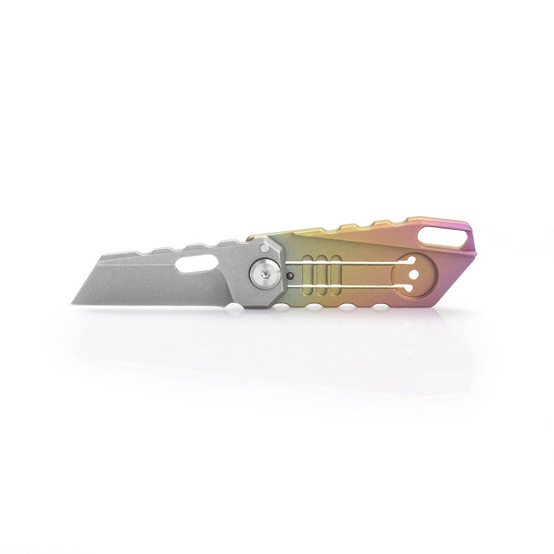 Outdoor Survival Folding Knife with Satin Blade - Mini, Multi-Color
