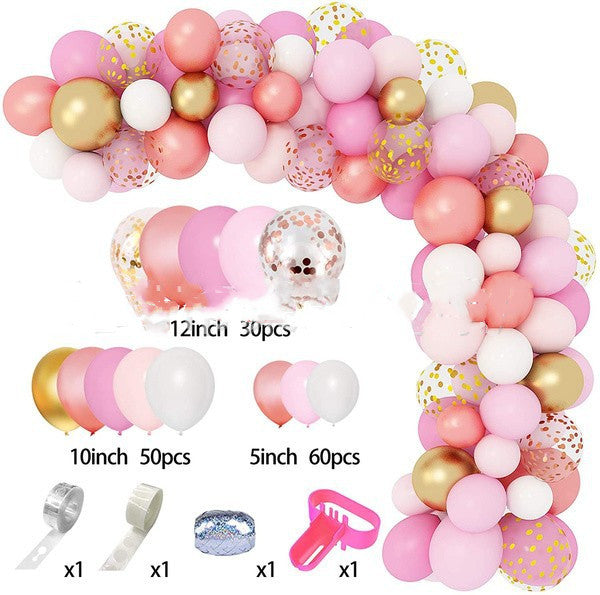 Pink Rose Gold Latex Balloon Cover for Celebrations - 1 Set