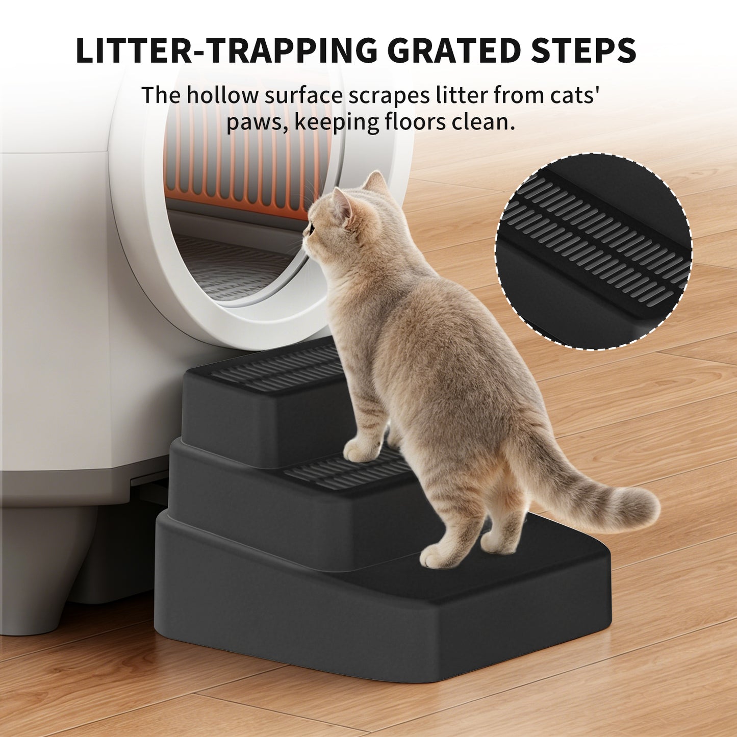 Cat Ladder - Self Pickup Pet Furniture for Cats - White & Black
