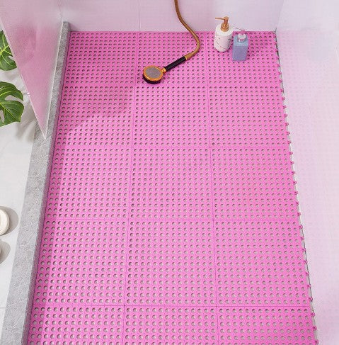 Anti-Slip Bathroom Floor Mat White 30x30cm Non-Slip Safety Mat - 1 Piece